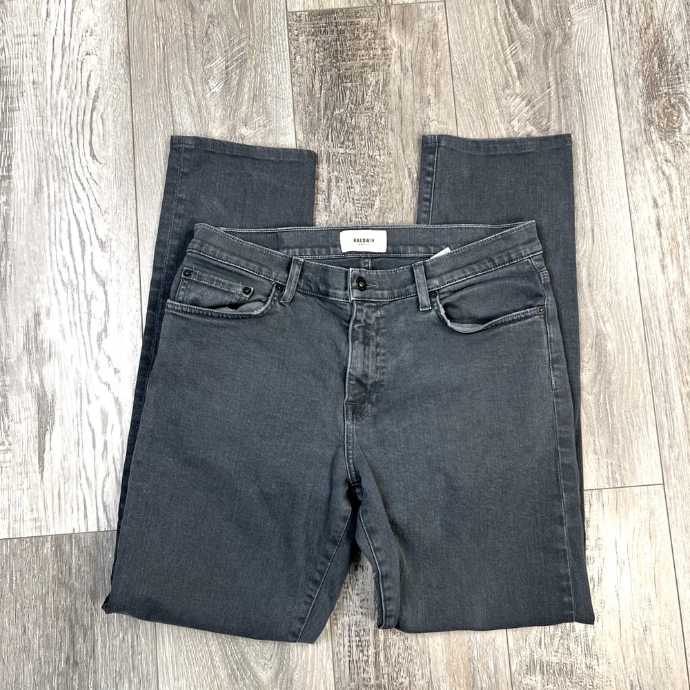 Baldwin Henley Slim Straight Jean Smoke Charcoal